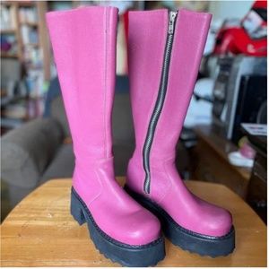 Pink Fluevog CECE boots